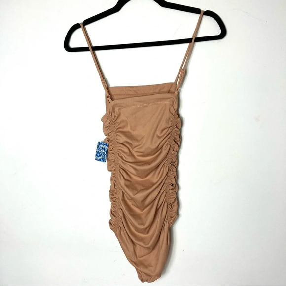 Free‎ People On Your Side Bodysuit Camel Small NWT - Picture 6 of 7